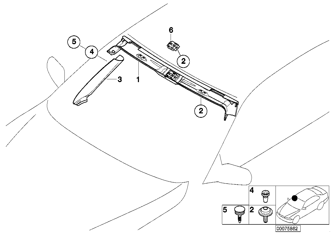 BMW 51438267321 Clip, Upper Part