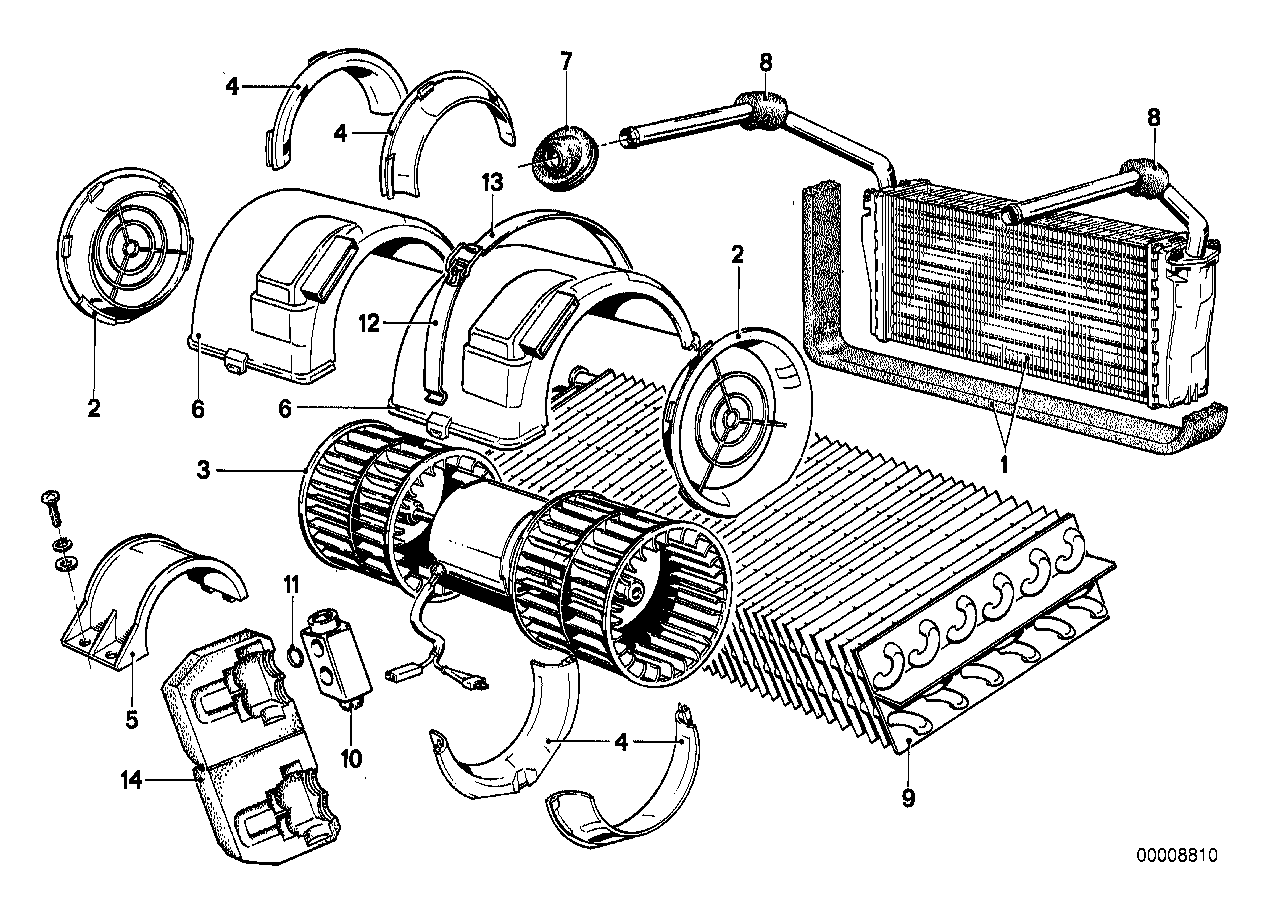 BMW 64111368445 Blower Housing