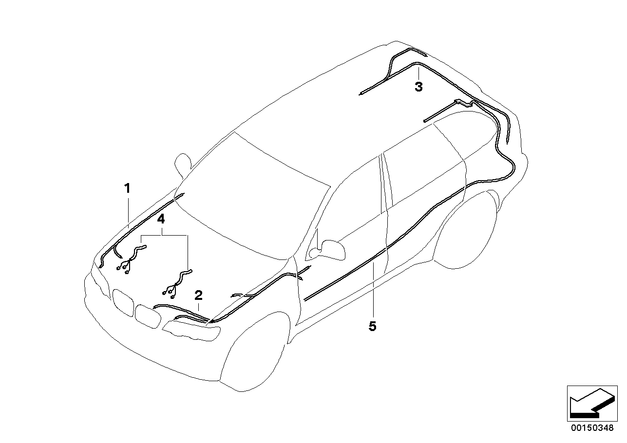 BMW 61126959299 Antenna Cable Set, Radio/Telephone