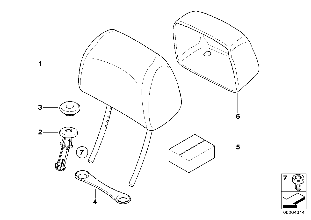 BMW 52107269213 Headrest Imitation Leather