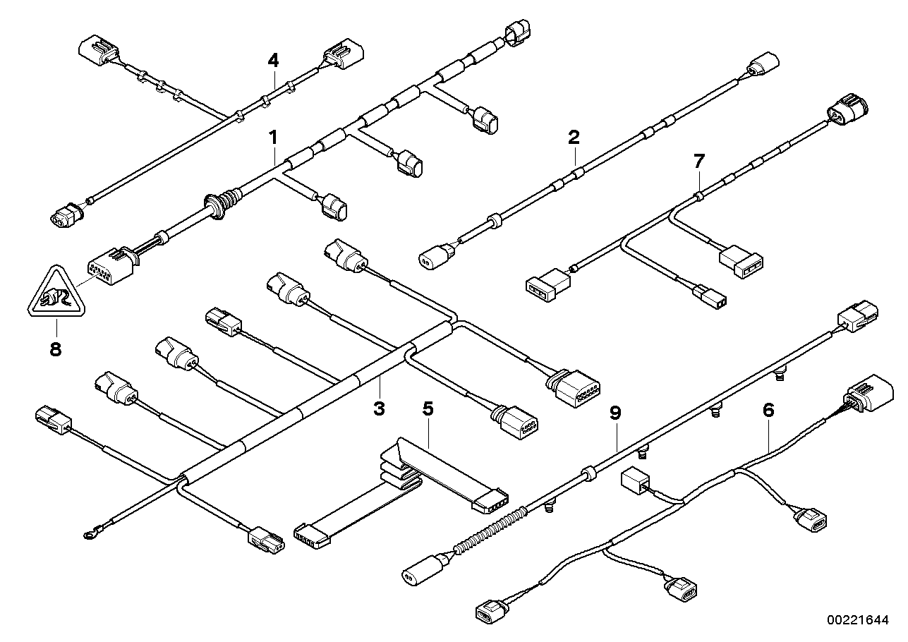 BMW 61129208970 Wiring Set Pdc, Rear