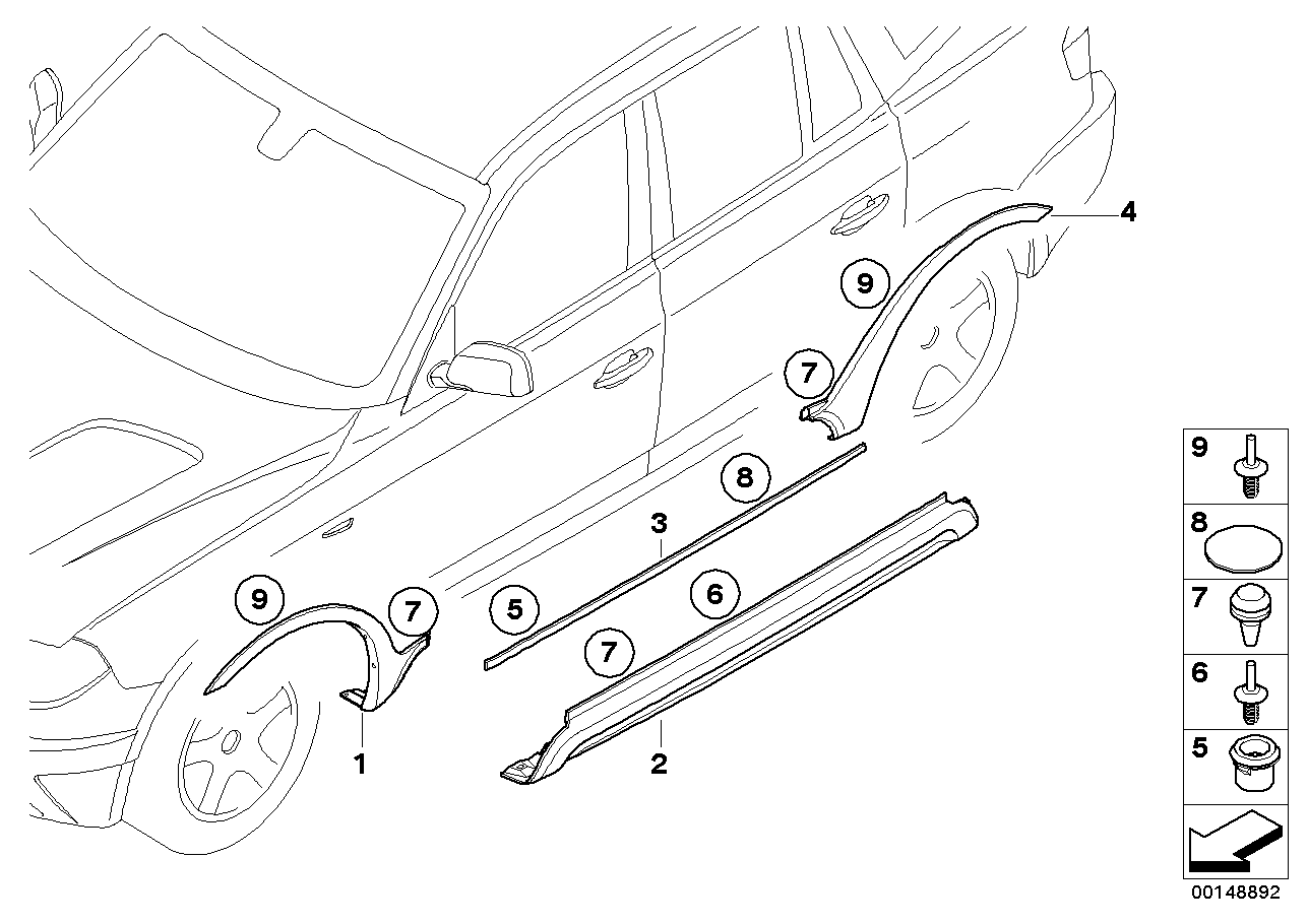 BMW 51713419594 Blind Rivet