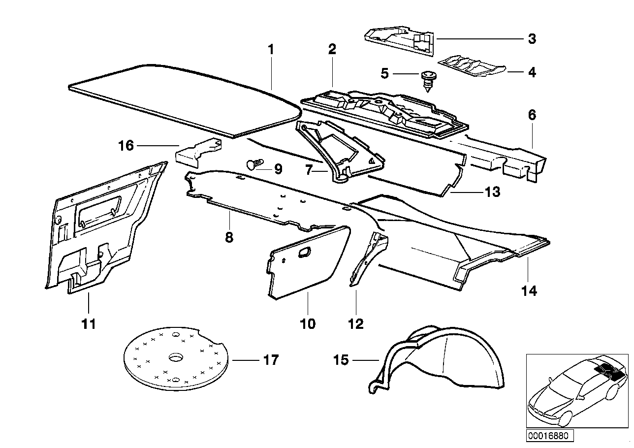 BMW 51488153900 Sound Insulation Floor Rear