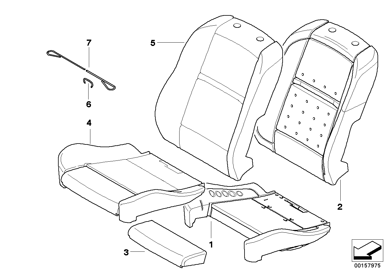 BMW 52109146105 Seat Cover, Leather