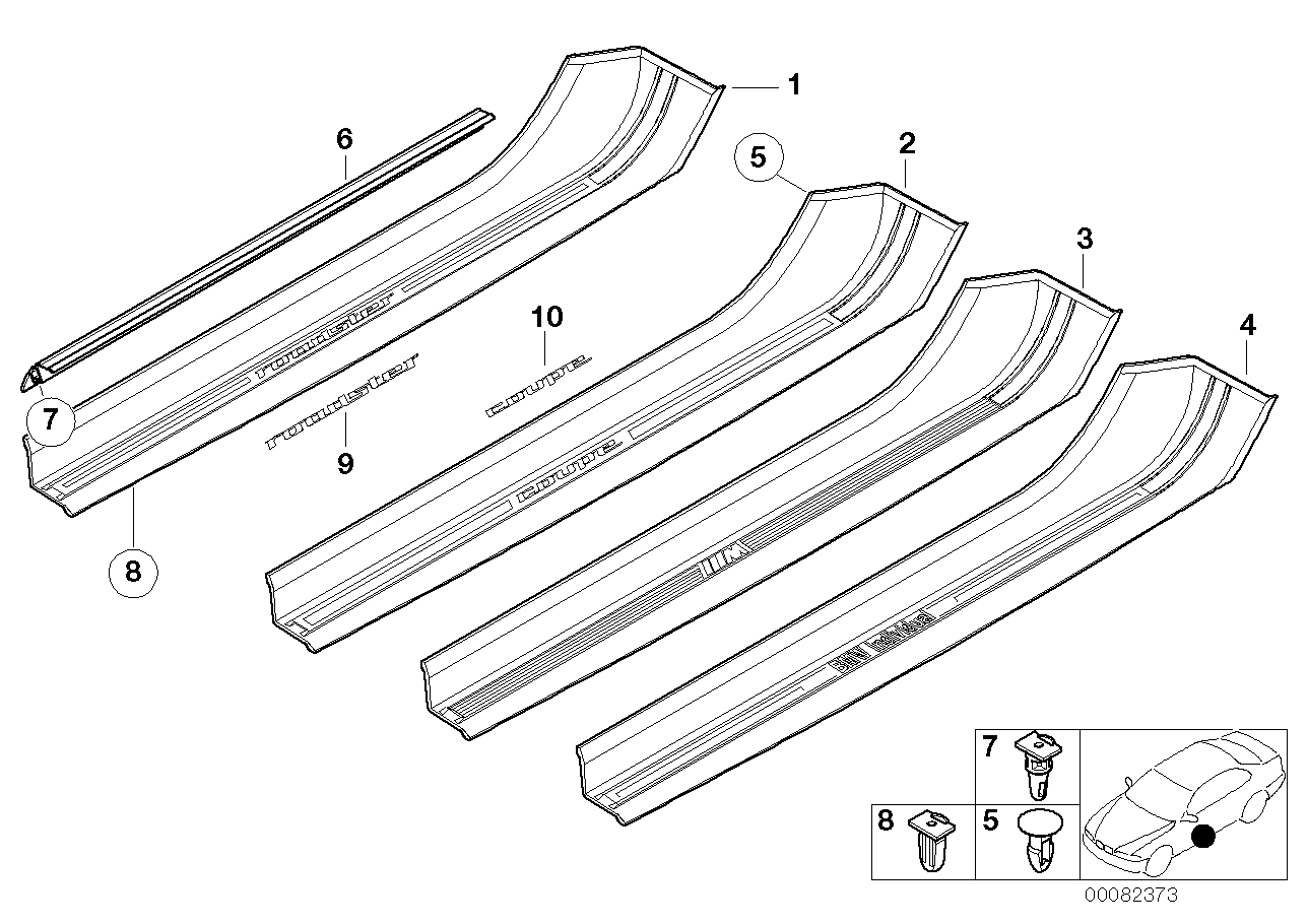 BMW 51478410153 Cover, Entrance, Left