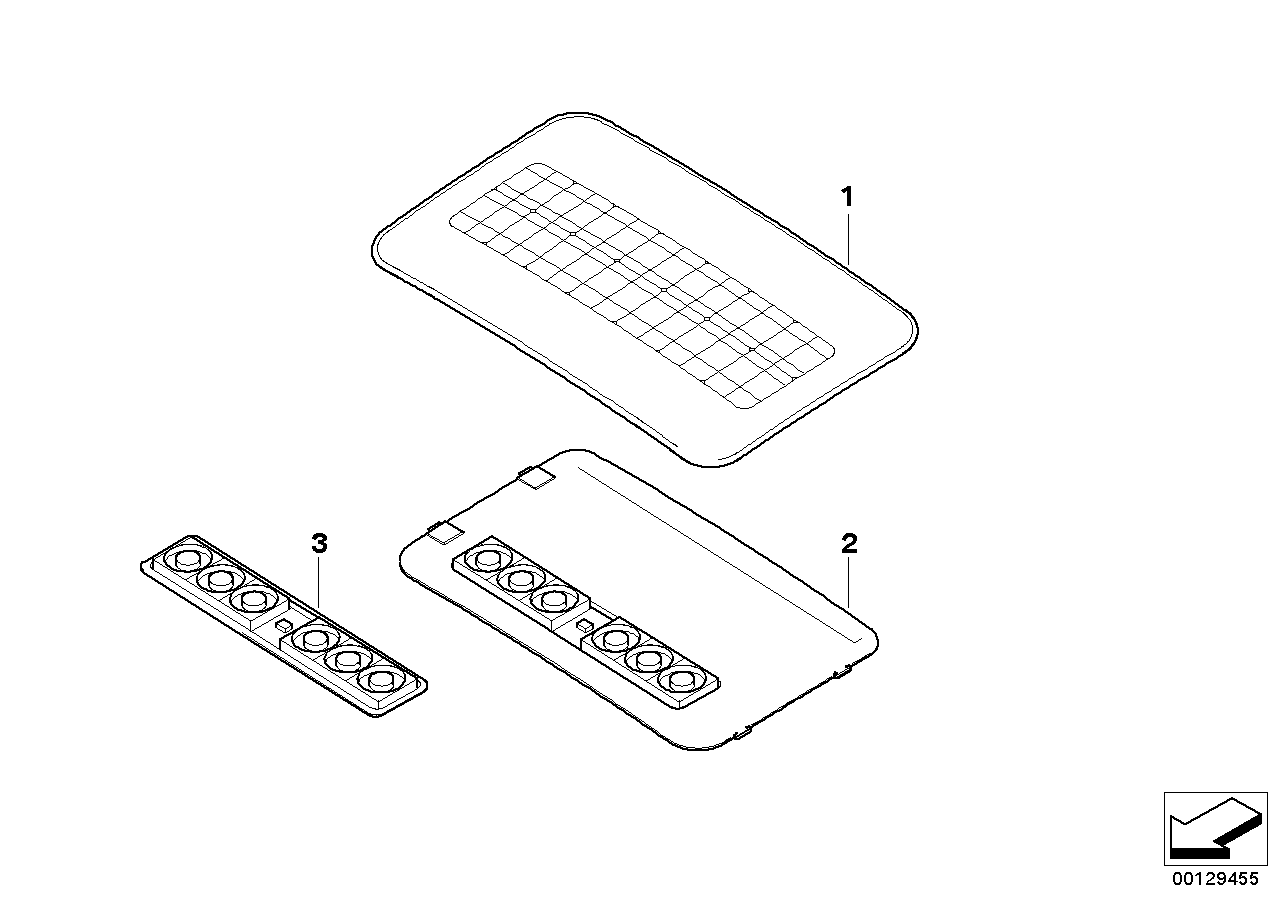 BMW 54130302925 Solar Glass Cover Sliding/Tilting Roof