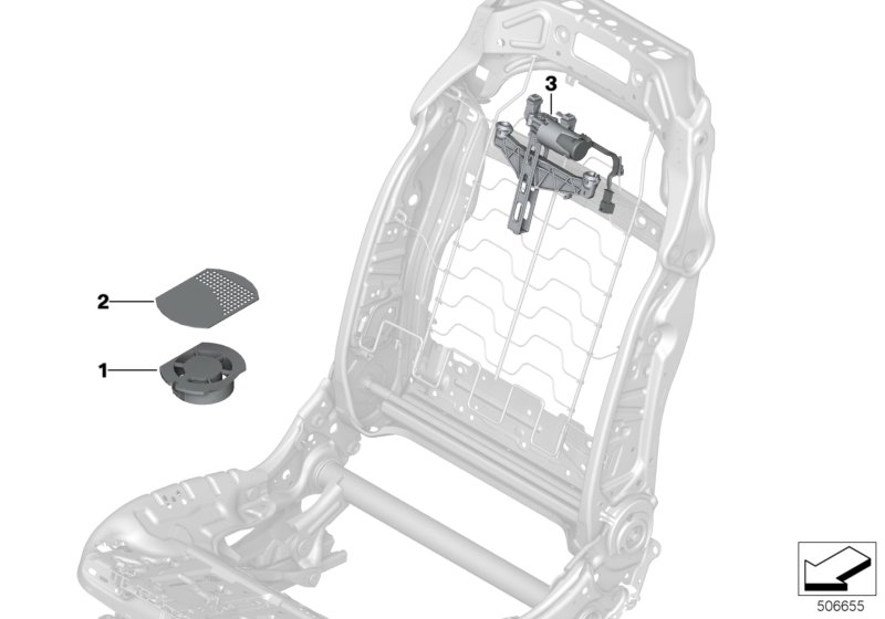 BMW 52106994384 GRID, BACKREST