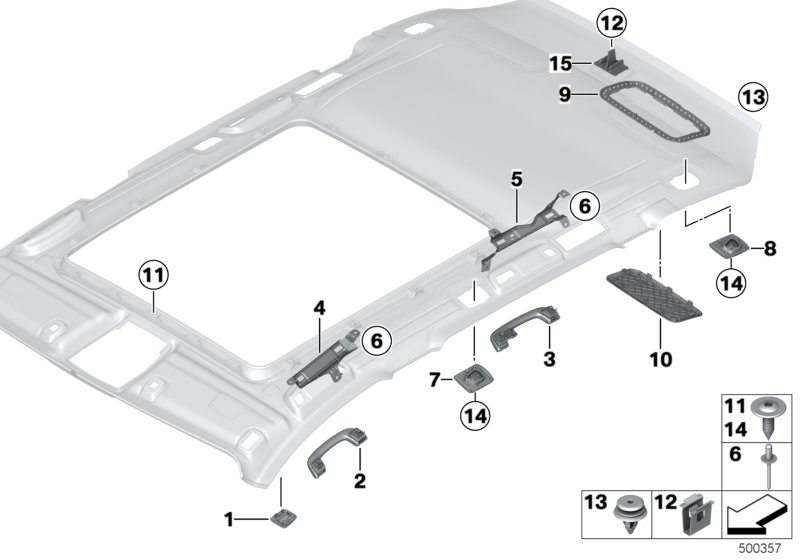 BMW 51167290021 Handle Rear Left