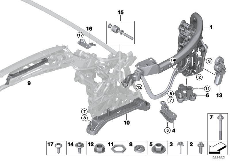 BMW 54377290351 Support Block, Left