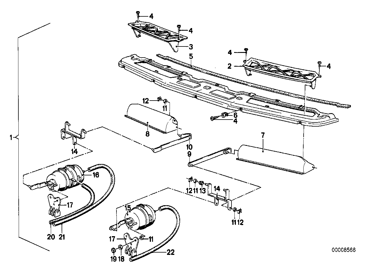 BMW 64111368348 Actuator For Right Fresh Air Flap