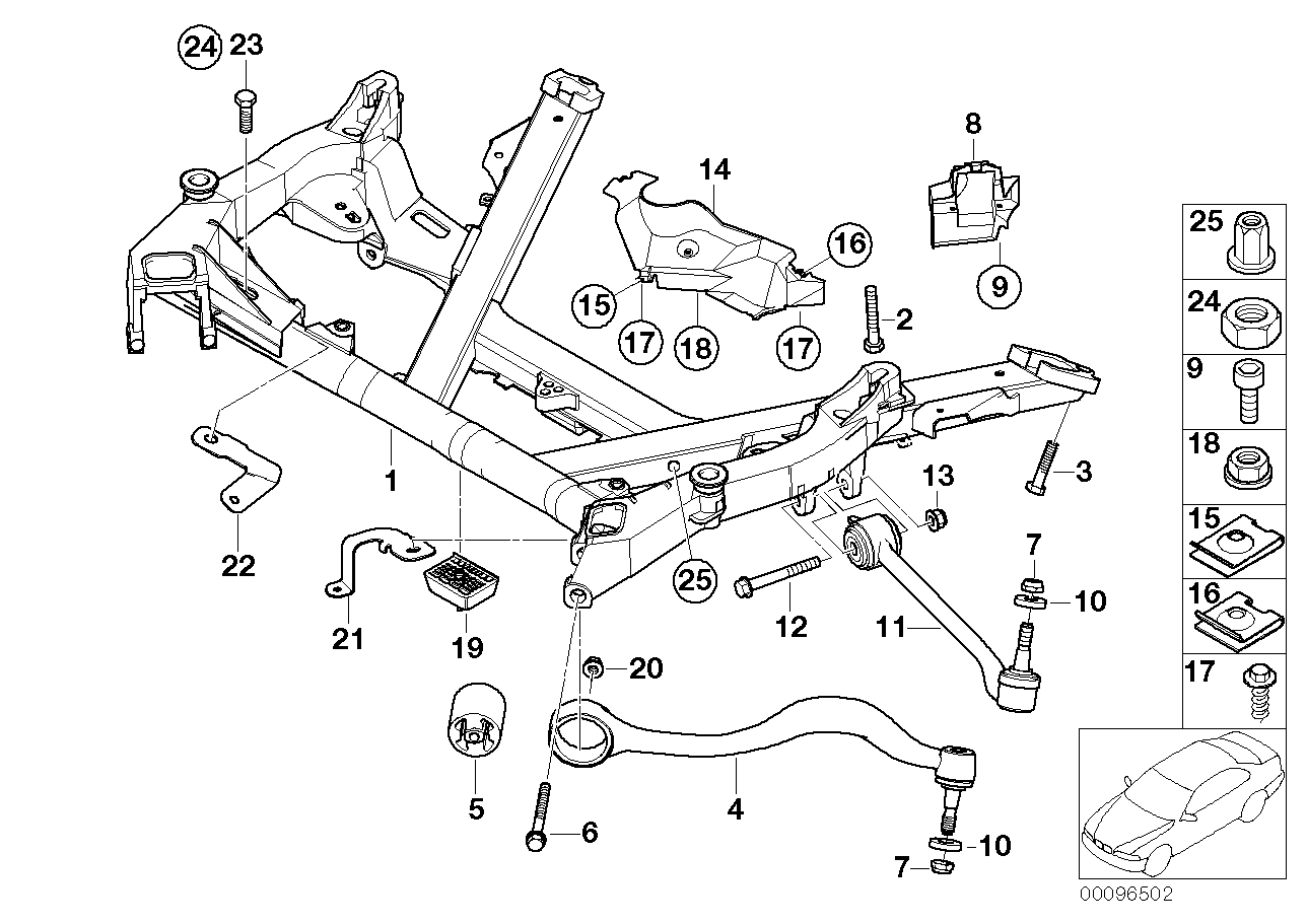 BMW 31121092166 Hex Bolt With Washer