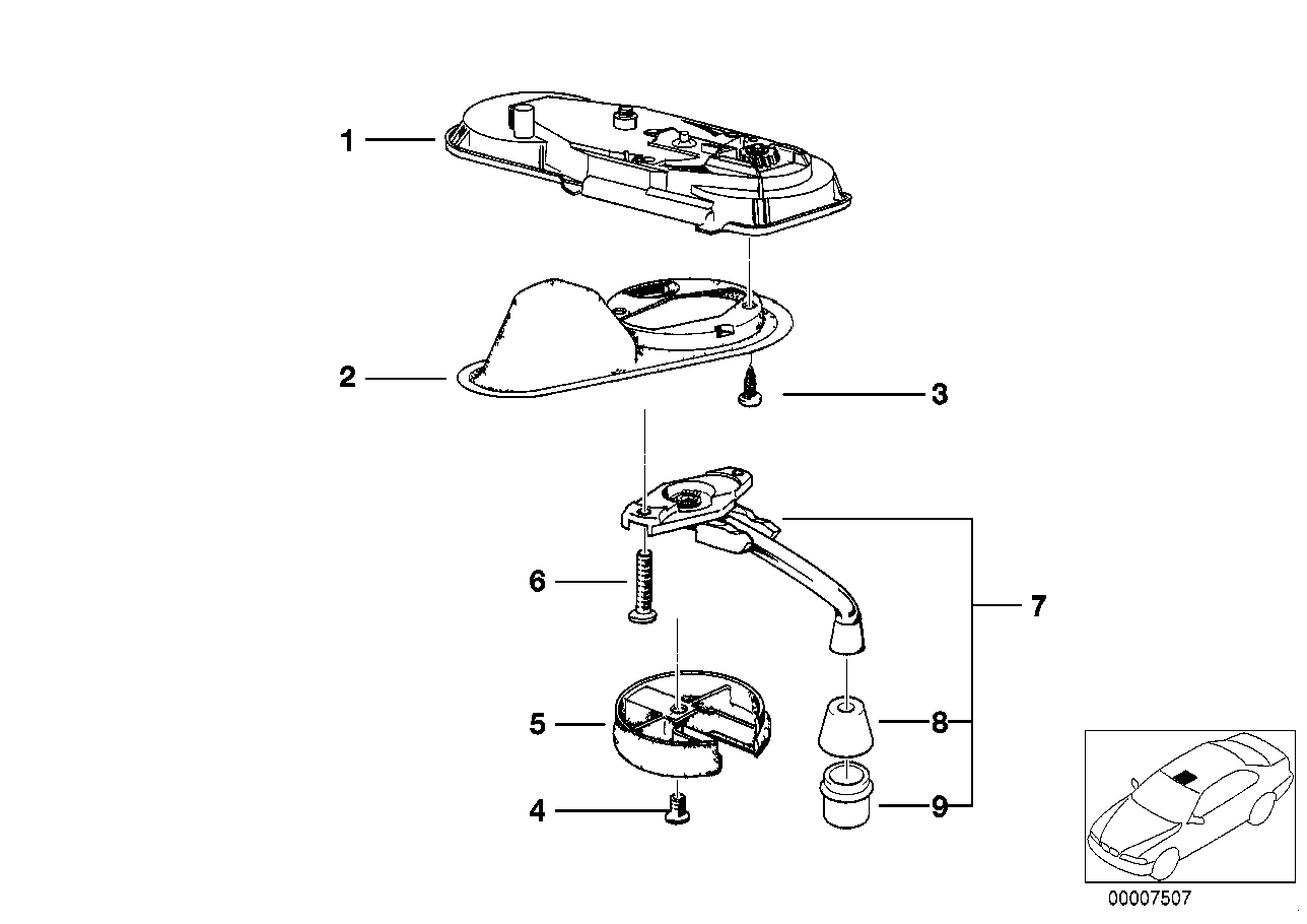 BMW 54121860020 Recessed Handle