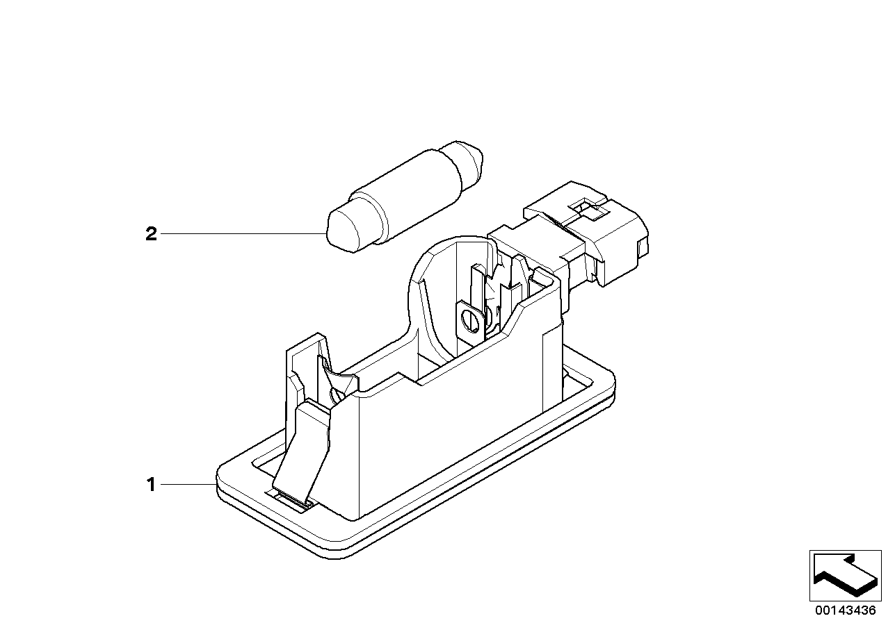 BMW 63267184193 Registration Plate Lamp