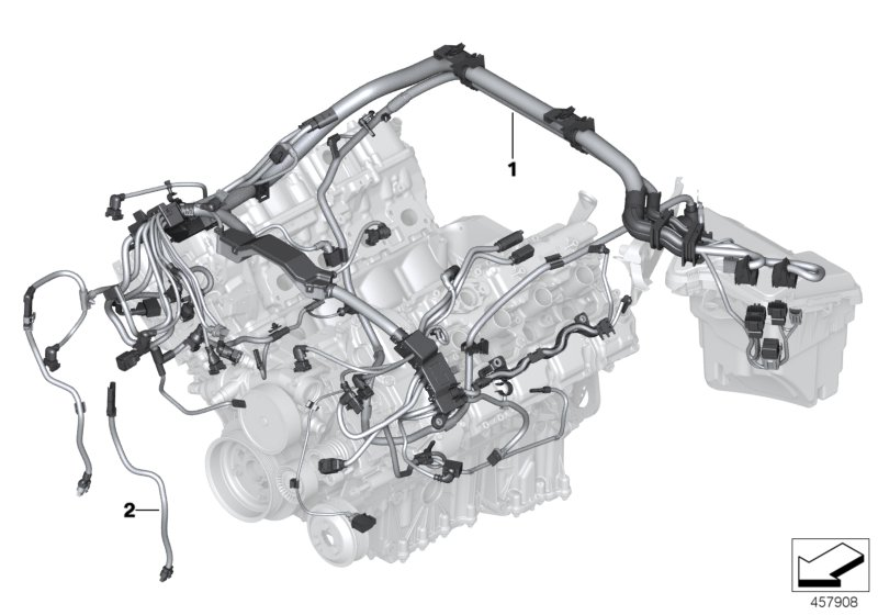 BMW 12517600895 Engine Wiring Harness, Engine Module