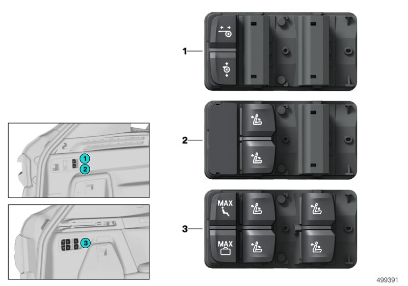 BMW 61319495736 CONTROL UNIT ROLLER/BACKREST