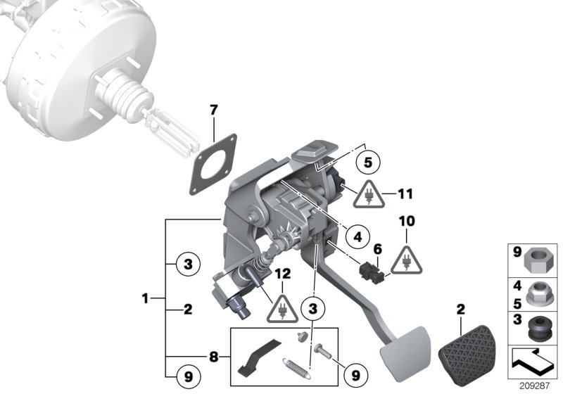 BMW 35006788839 Pedal Assembly Wiht Brake Pedal
