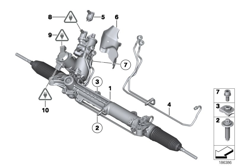 BMW 32106785474 Exchange Hydro Steering Gear Servotronic