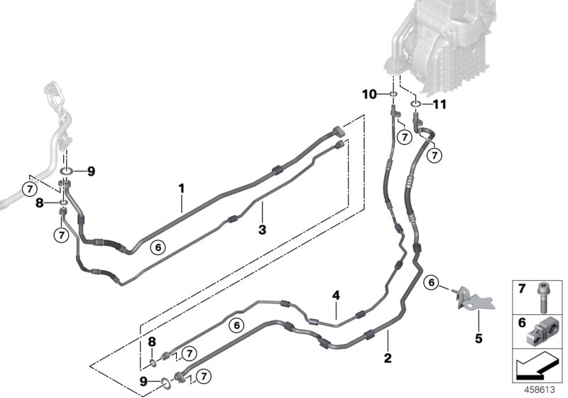 BMW 64539303478 Pressure Line, Underfloor, Part 1