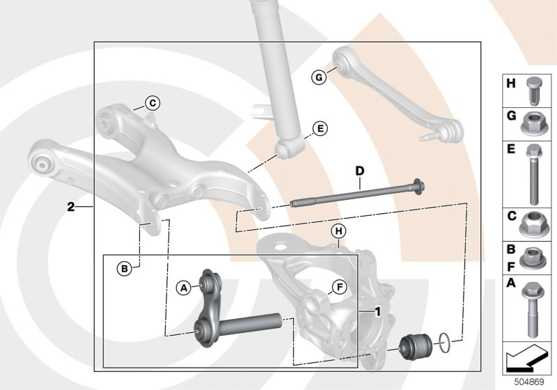 BMW 33322475048 REPAIR KIT INTEGRAL LINK