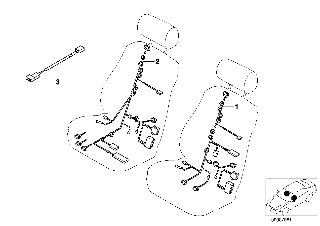 BMW 61126943582 Wiring Set Seat Left