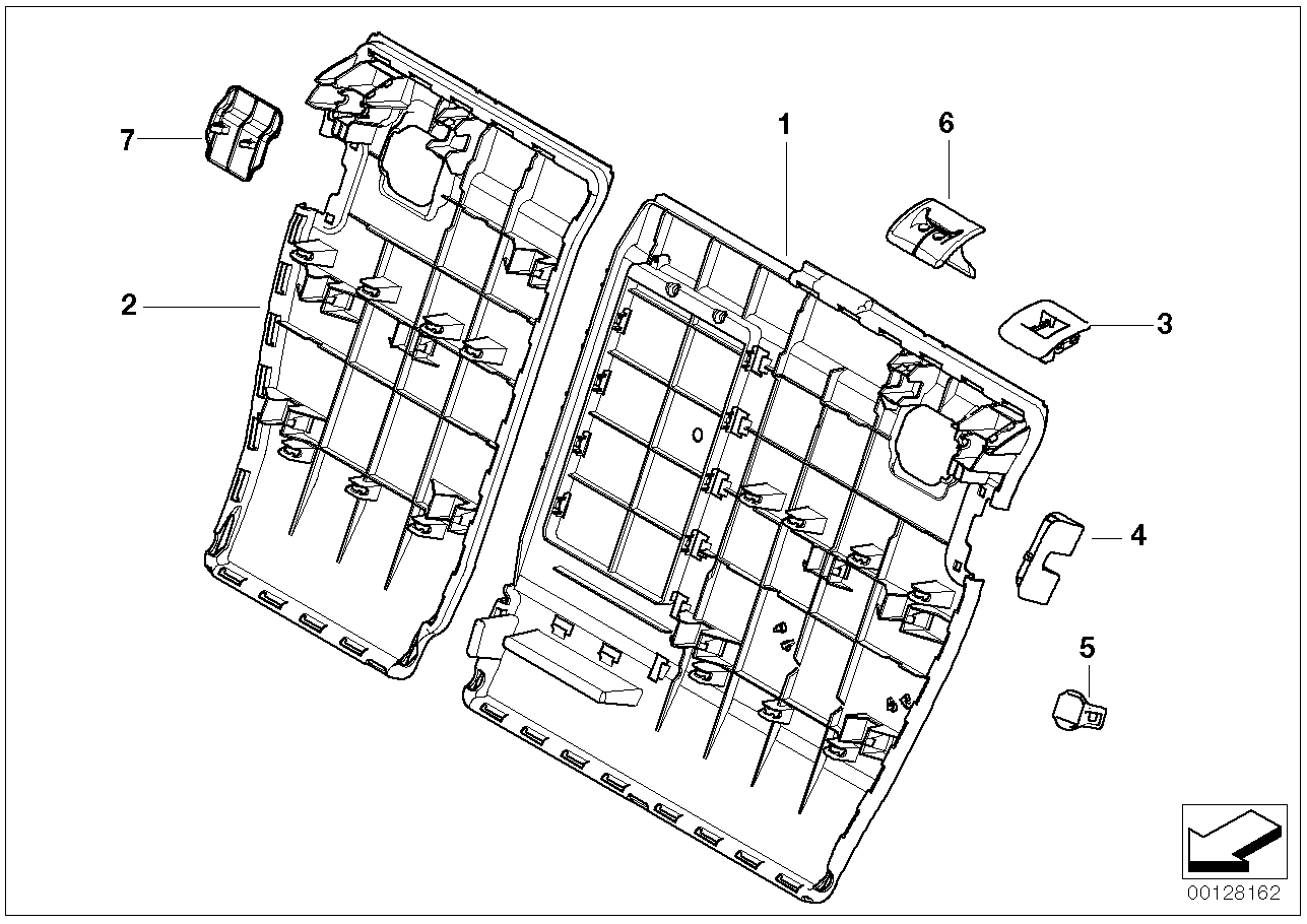 BMW 52203417091 Trim Backrest, Right