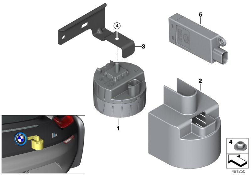 BMW 66539298592 Bracket Alternative Power Siren