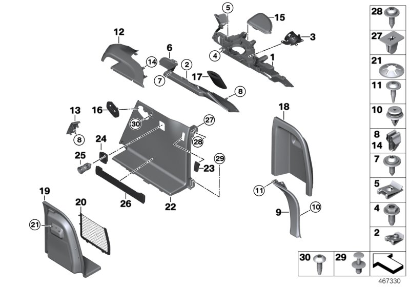 BMW 51437364038 Trim, Belt Slot, Right