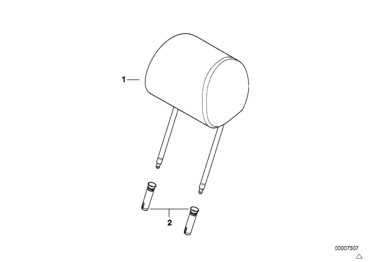 BMW 52108176039 Headrest Leather