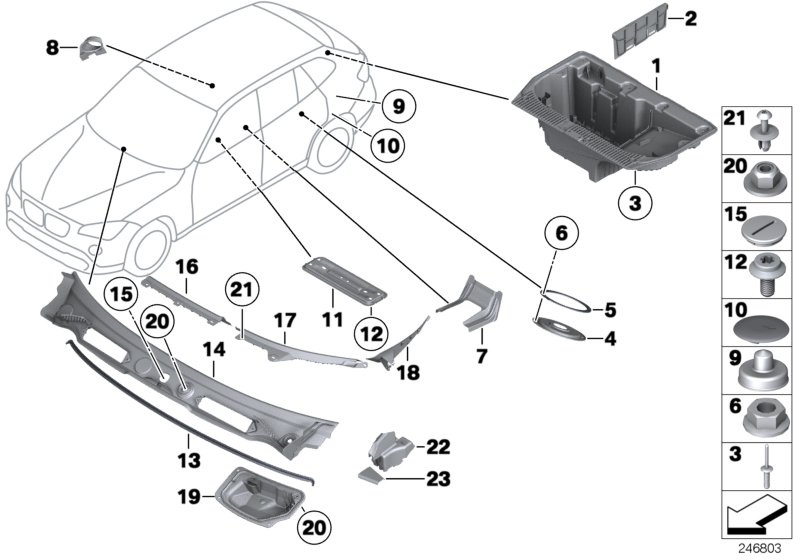 BMW 51712990101 Multifunctional Pan, Trunk Floor