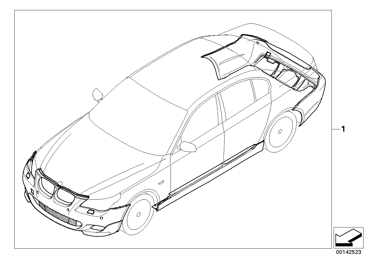 BMW 51710429409 Retrofit Kit M Aerodyn.Package, Prim.