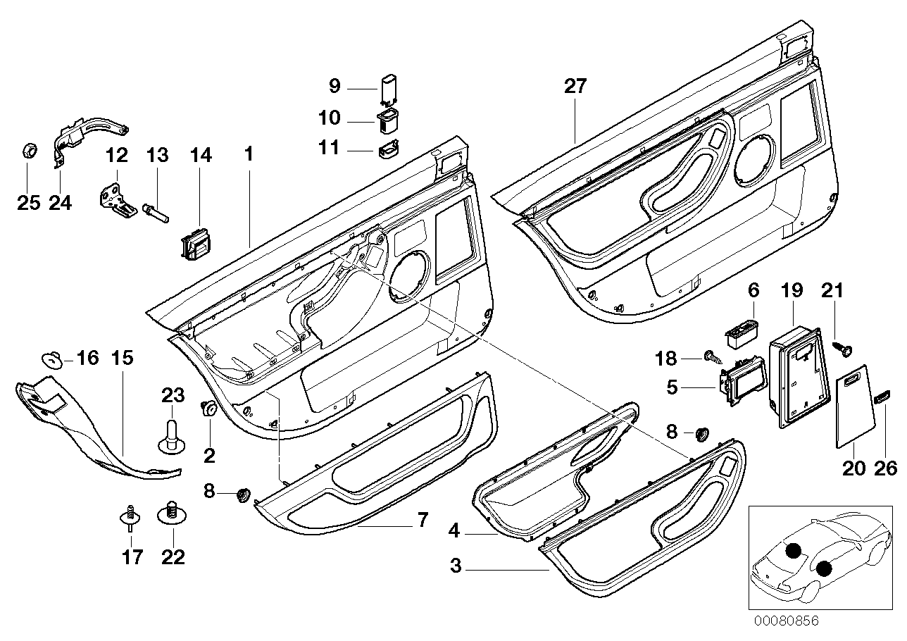 BMW 51428179618 Right Folding Partition Cover