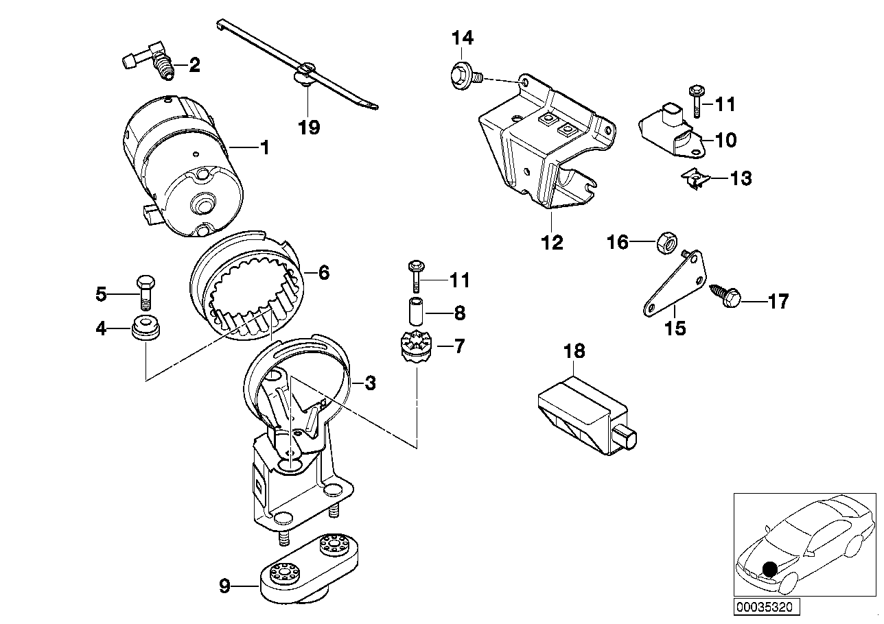 BMW 34511164461 Bracket For Compressor