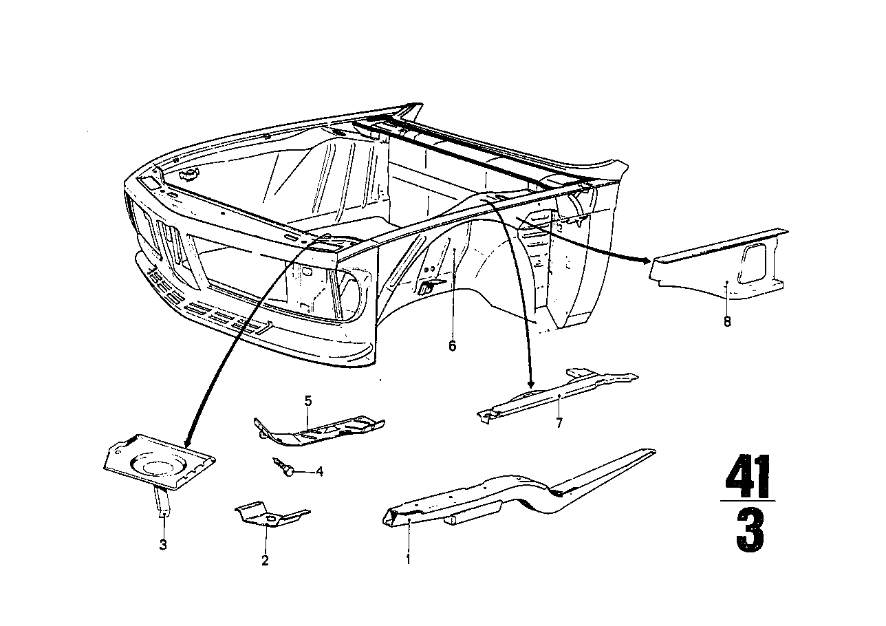 BMW 41141814002 Wheel Arch, Front Right