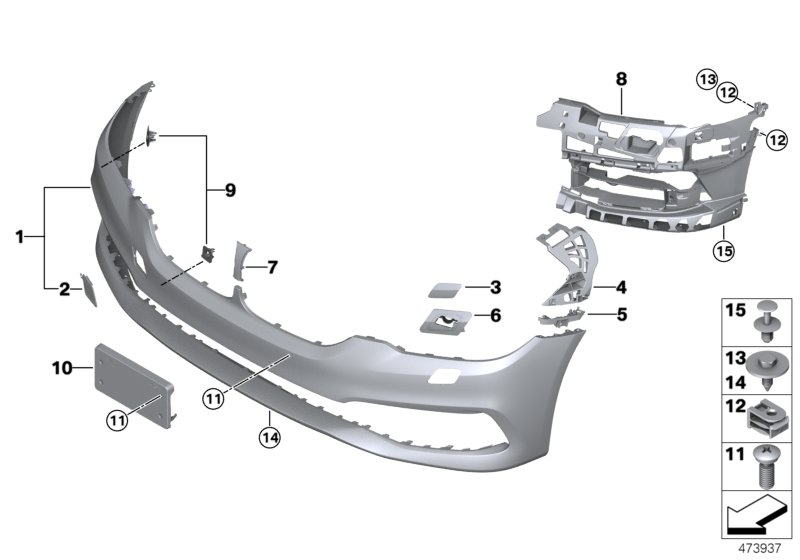 BMW 51137385335 LICENSE PLATE HOLDER