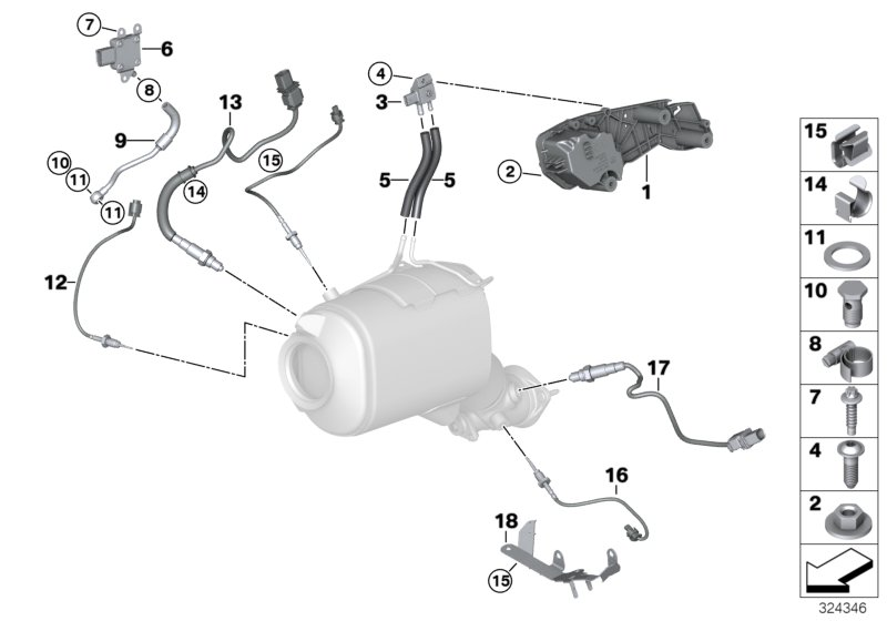BMW 13627812806 Pipe, Exhaust-Gas Pressure