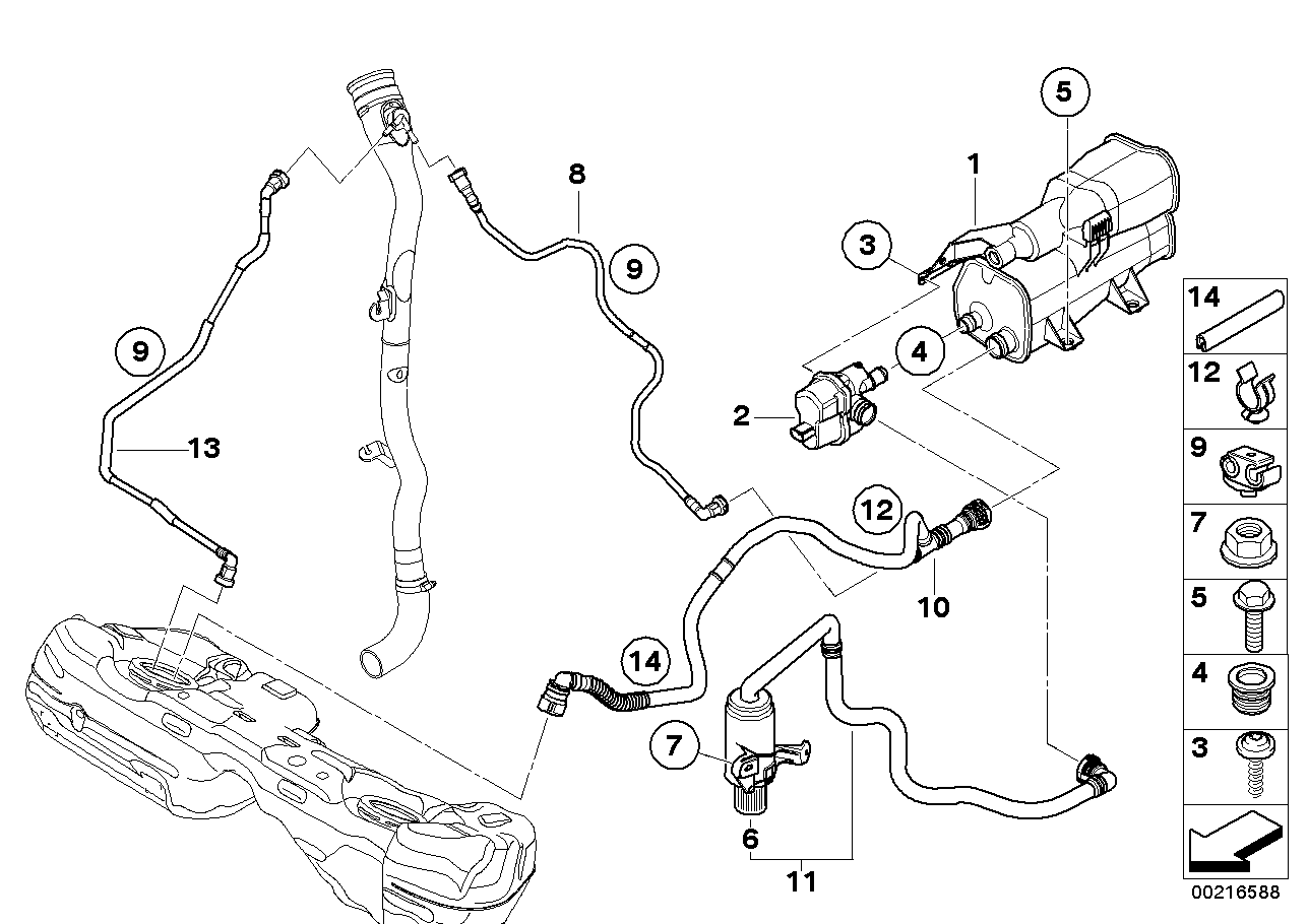 BMW 16137170671 Vent Pipe