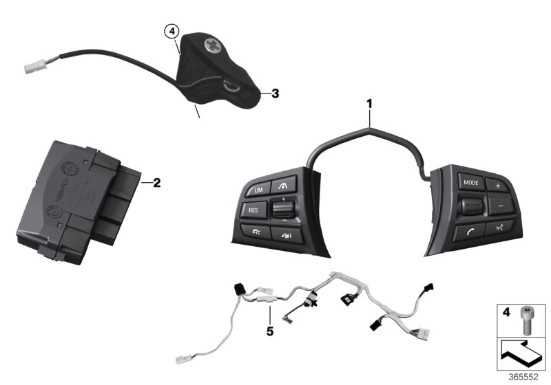 BMW 61317988548 MOUNT, SWITCH-TRONIC SWITCH