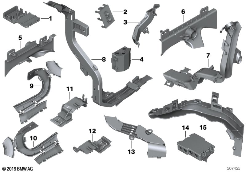 BMW 61139325403 CABLE CHANNEL FOR WHEELHOUSI