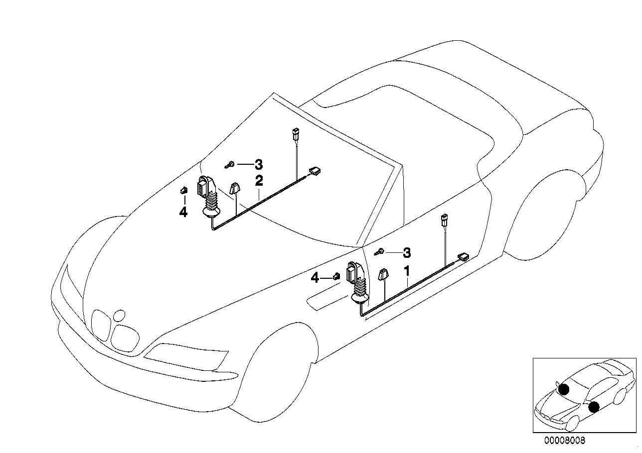 BMW 61108407932 Wiring Drivers Side