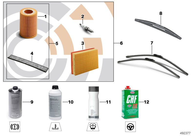 BMW 88002157523 Service Kit, Service I / Oil Service