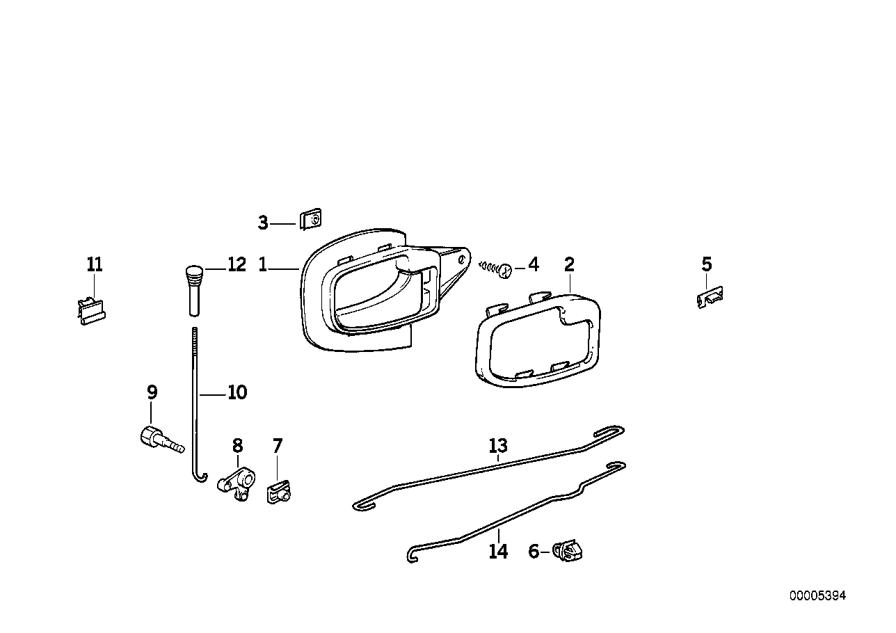 BMW 51221977618 Right Operating Rod