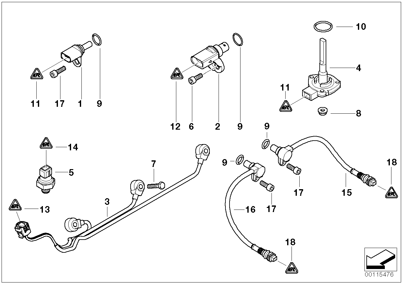 BMW 13537511461 Torx-Bolt With Washer