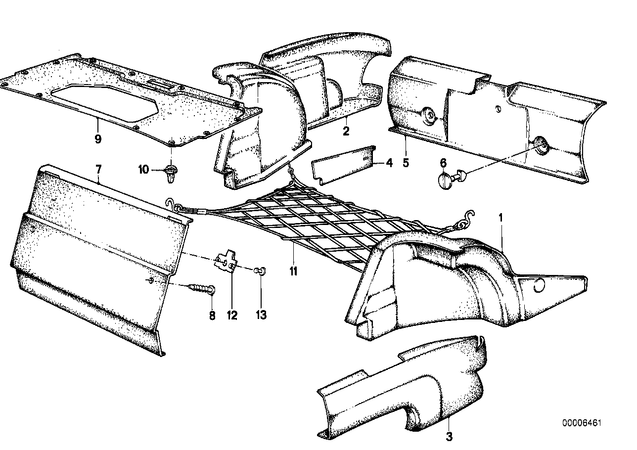 BMW 72601961991 Luggage Compartment Net
