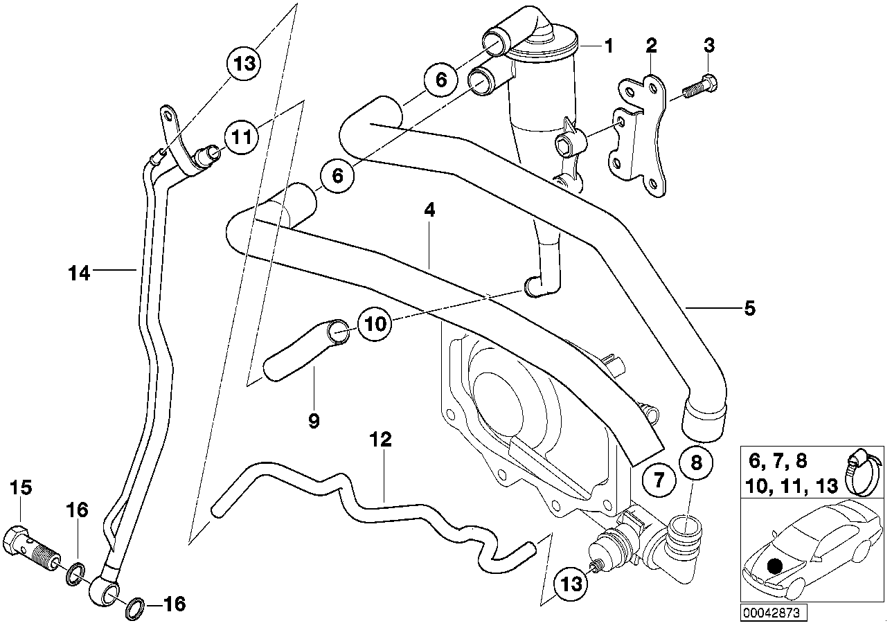 BMW 11157520742 Oilreturnpipe