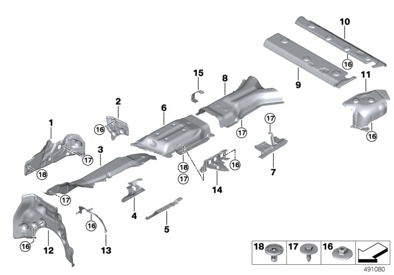 BMW 51759477797 BRACKET HEAT INSULATION, TUN