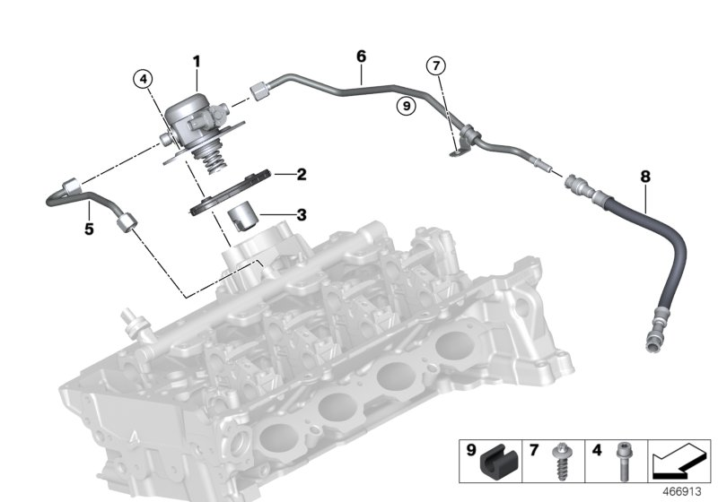 BMW 13538616080 Feed Line, Engine Compartment