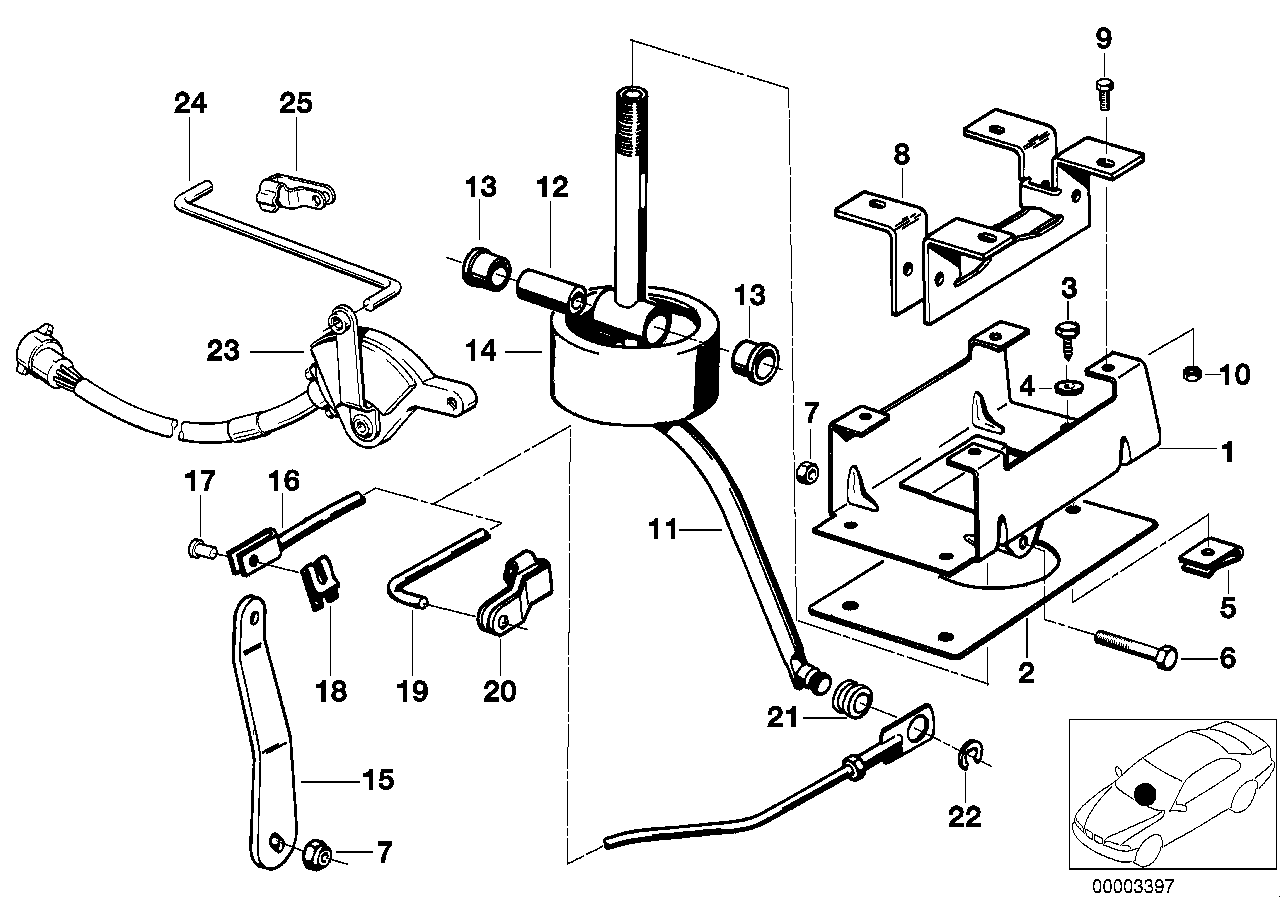 BMW 24511202800 Selector Lever