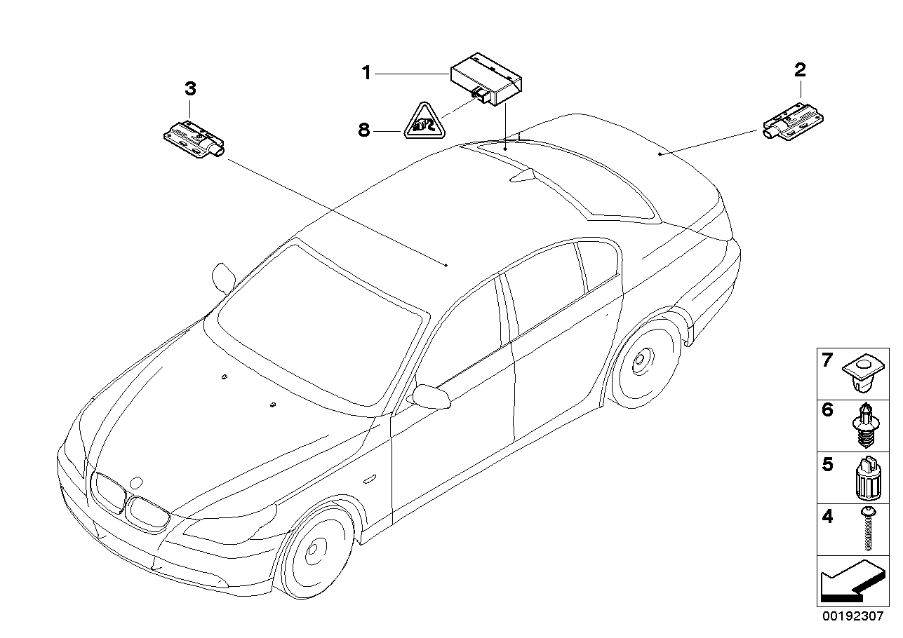 BMW 65206922558 Plug-In Nut