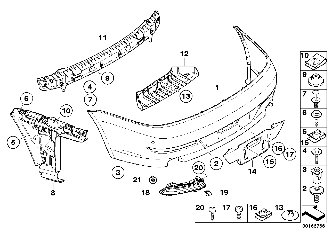 BMW 51127185483 Locator, Pdc Sensor, Rear