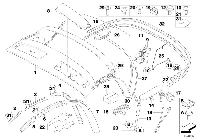 BMW 51467056244 Bowden Cable, Emergency Unlocking